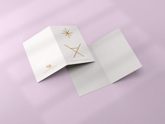 A6 Christmas Card Season of Love and Grace Minimalist Gold Holiday Greeting Christian Scripture Inspired Card Christmas Gift Card unique