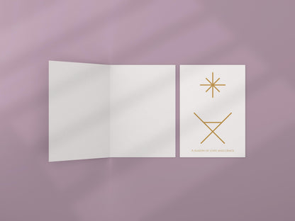A6 Christmas Card Season of Love and Grace Minimalist Gold Holiday Greeting Christian Scripture Inspired Card Christmas Gift Card unique