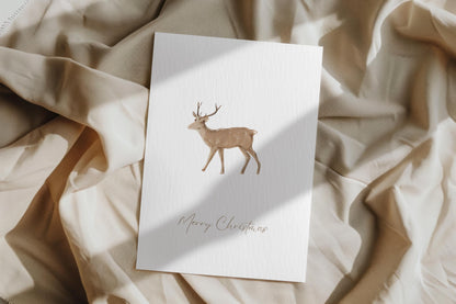 Minimalist Scandinavian Style Christmas Cards Set of 6 Modern Holiday Greeting Cards Elegant Merry Christmas Stationery Card Pack