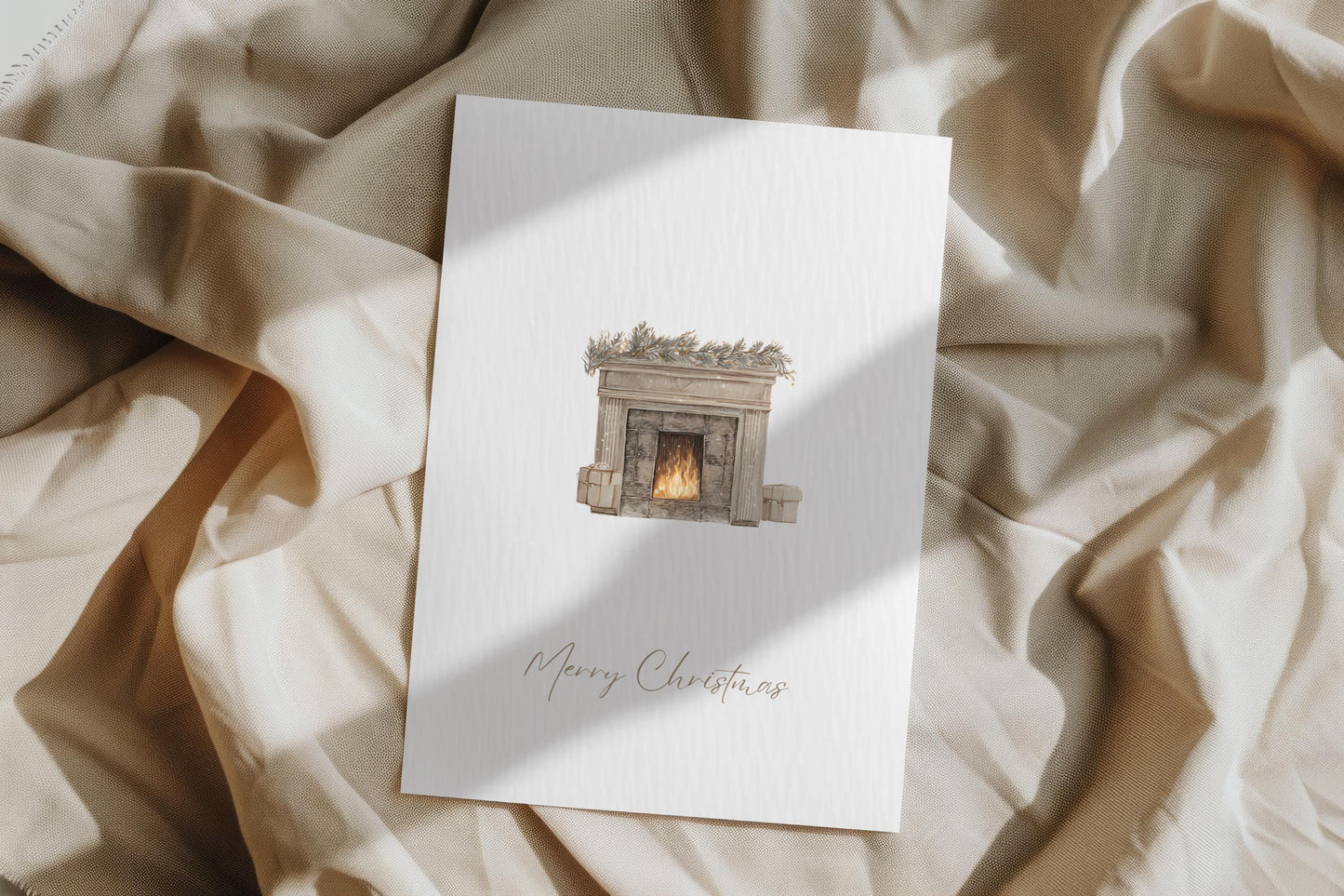 Minimalist Scandinavian Style Christmas Cards Set of 6 Modern Holiday Greeting Cards Elegant Merry Christmas Stationery Card Pack
