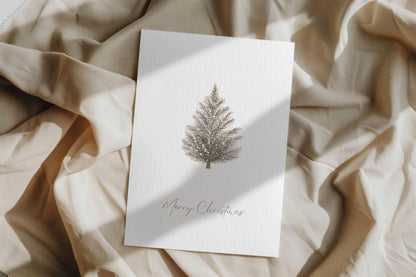 Minimalist Scandinavian Style Christmas Cards Set of 6 Modern Holiday Greeting Cards Elegant Merry Christmas Stationery Card Pack