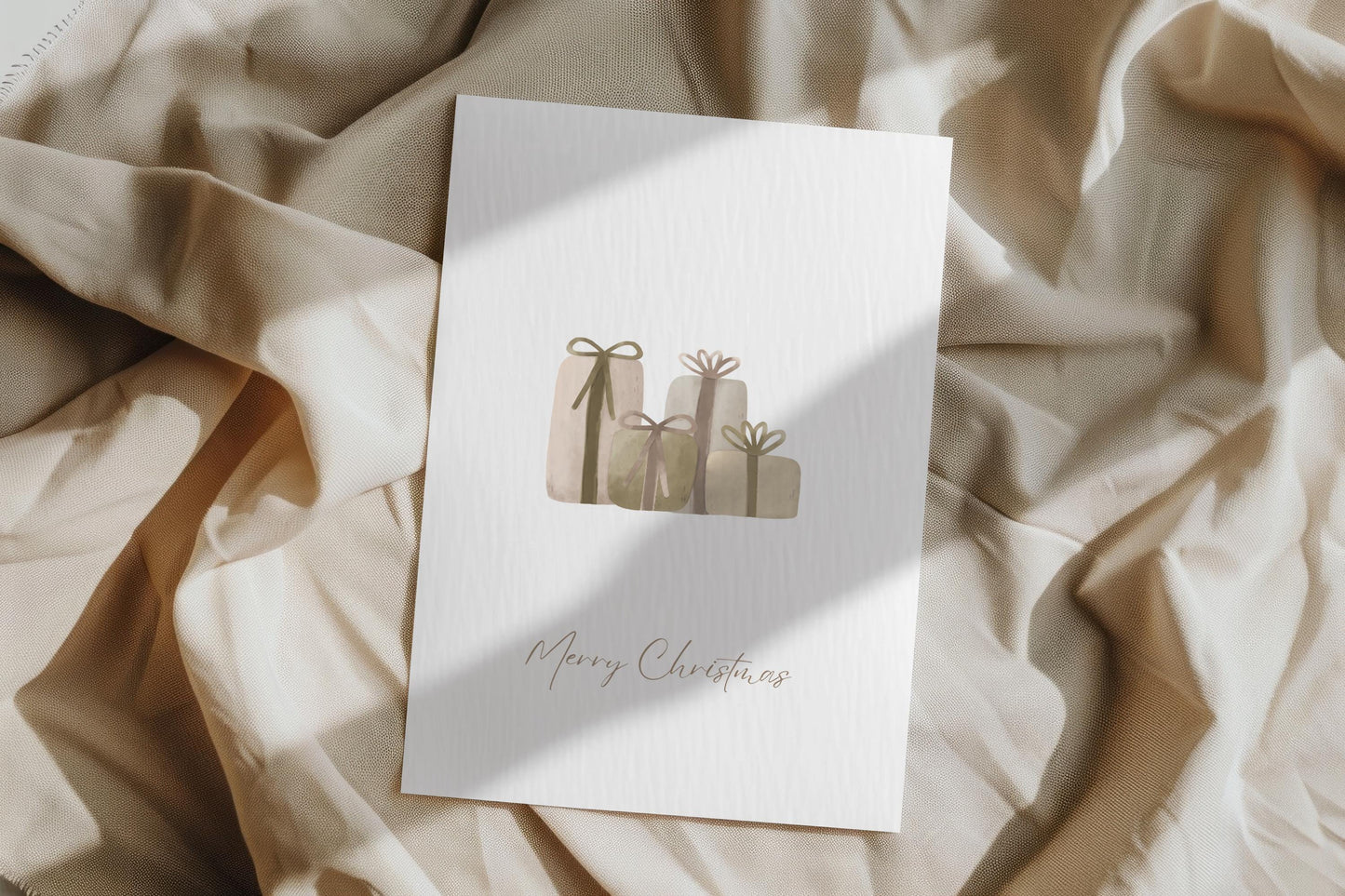 Minimalist Scandinavian Style Christmas Cards Set of 6 Modern Holiday Greeting Cards Elegant Merry Christmas Stationery Card Pack