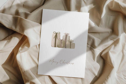 Minimalist Scandinavian Style Christmas Cards Set of 6 Modern Holiday Greeting Cards Elegant Merry Christmas Stationery Card Pack