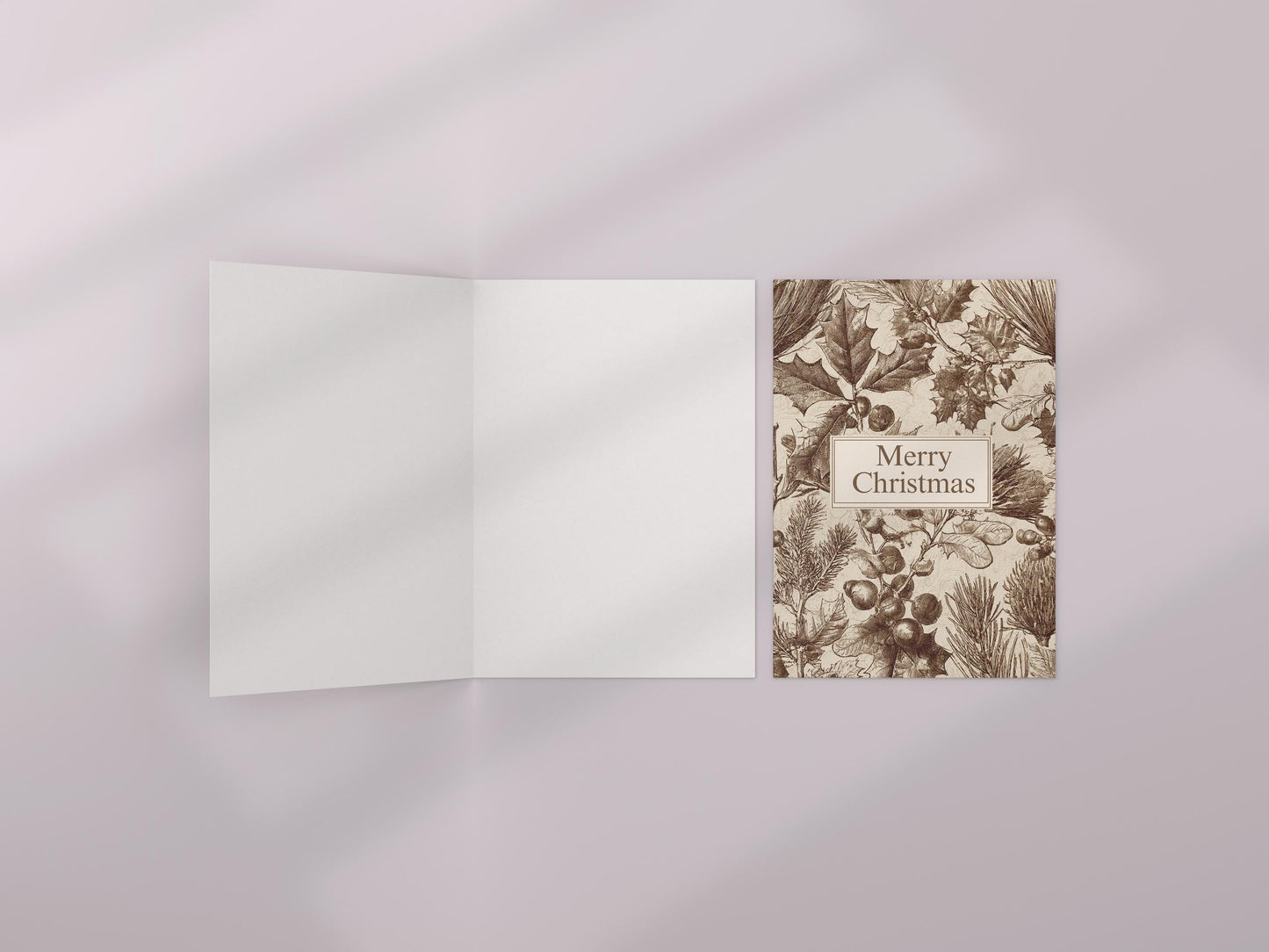 Vintage Christian Christmas Card | Neutral Merry Christmas Greeting | Faith Inspired Holiday Card | Scripture Scribbles