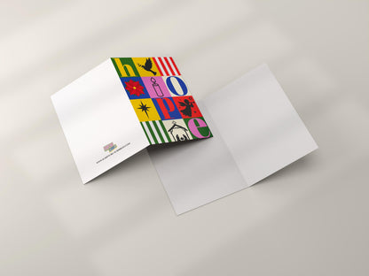 Christian Christmas Card MERRY XMAS Modern Design HOPE Scripture Greeting Bold Colourful Holiday Card bible verse Christmas card A6