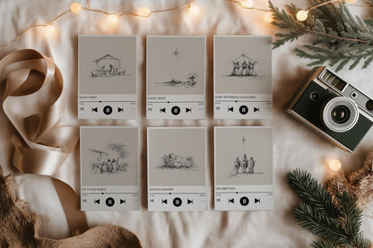 Ultimate Christmas Songs Playlist Cards | Festive Music Gift | Holiday Greeting Cards | Unique Xmas Party Favourites