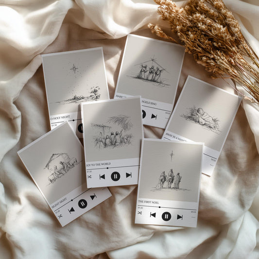 Ultimate Christmas Songs Playlist Cards | Festive Music Gift | Holiday Greeting Cards | Unique Xmas Party Favourites
