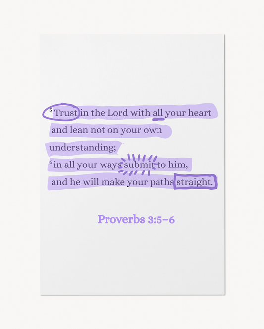 Proverbs 3: 5-6